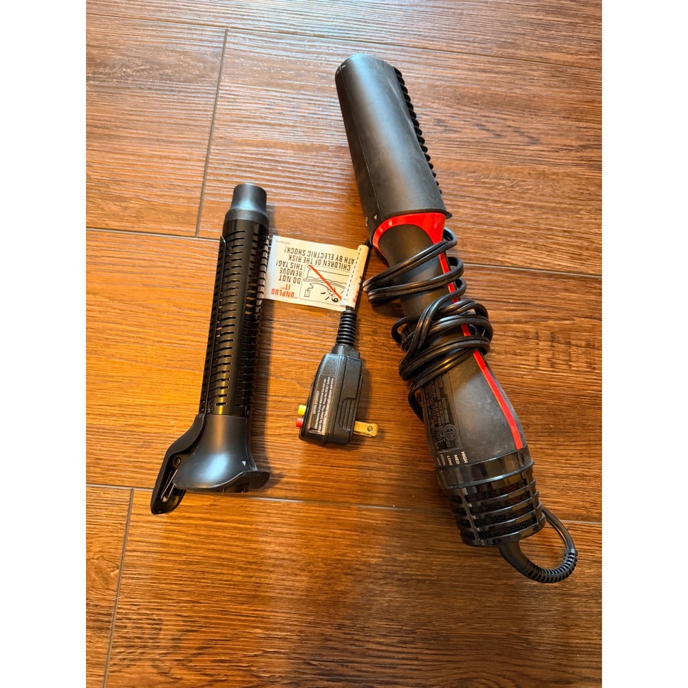 Revlon One-Step Hair Dryer and Styler Paddle Brush Black Red RVDR5212